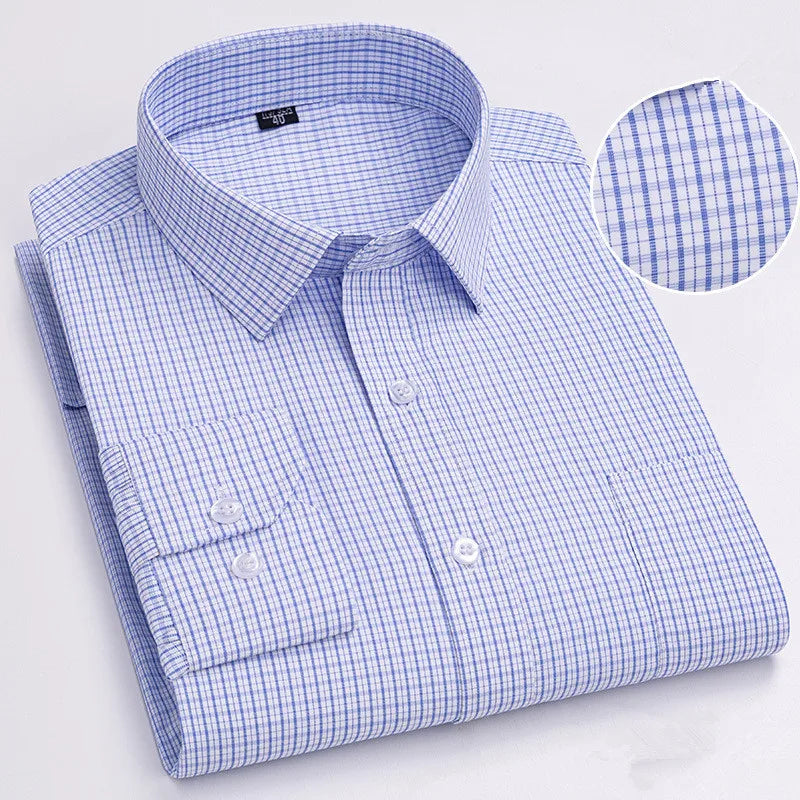 BAMBOOPLE Chemises à manches longues décontractées pour hommes, imprimé tendance, coupe standard, boutonnées, douces, pour homme, bureau, affaires, nouveau choix AE