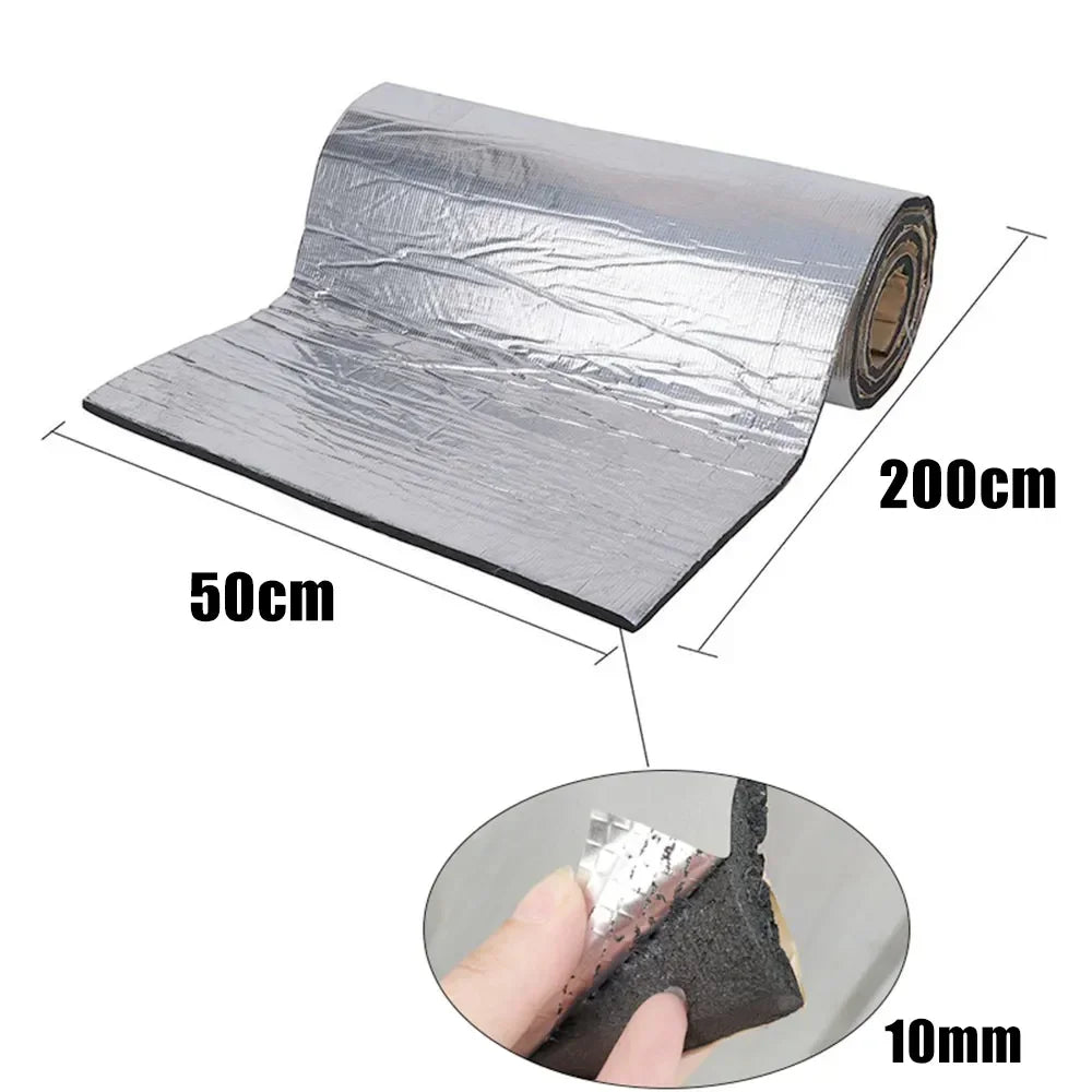 Tapis isolant thermique et phonique ignifuge 200x50cm Tapis thermique acoustique Panneaux muraux insonorisés Isolation phonique pour insonorisation de voiture