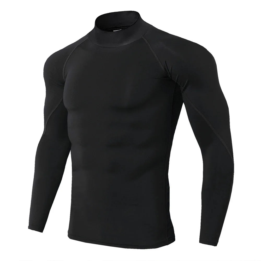 T-shirt de compression homme manches longues Musculation Sportifs T-shirts décontractés Séchage rapide Gym Fitness Entraînement Jogging Hauts de sport Homme Maillot