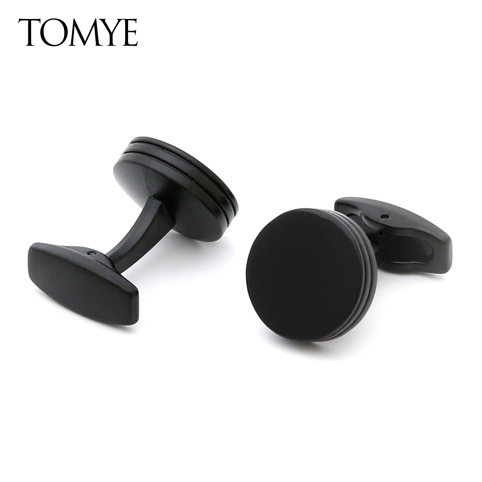 Boutons de manchette homme 2022 TOMYE XK22S055 décontractés personnalisés mode rond noir formel boutons de manchette chemises habillées cadeaux de mariage