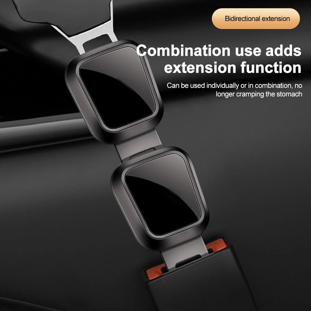 2 PCS Car Seat Belt Clip Extender Safety Seatbelt Lock Buckle Plug Just plug and play Insert Socket Extender Safety Buckle