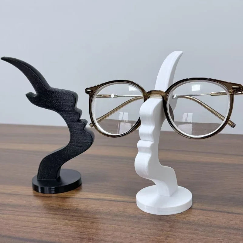 Support de lunettes Minimaliste en forme de profil humain Imprimé en 3D Présentoir de visage latéral pour lunettes Décoration d'art linéaire amusante et pratique pour le bureau