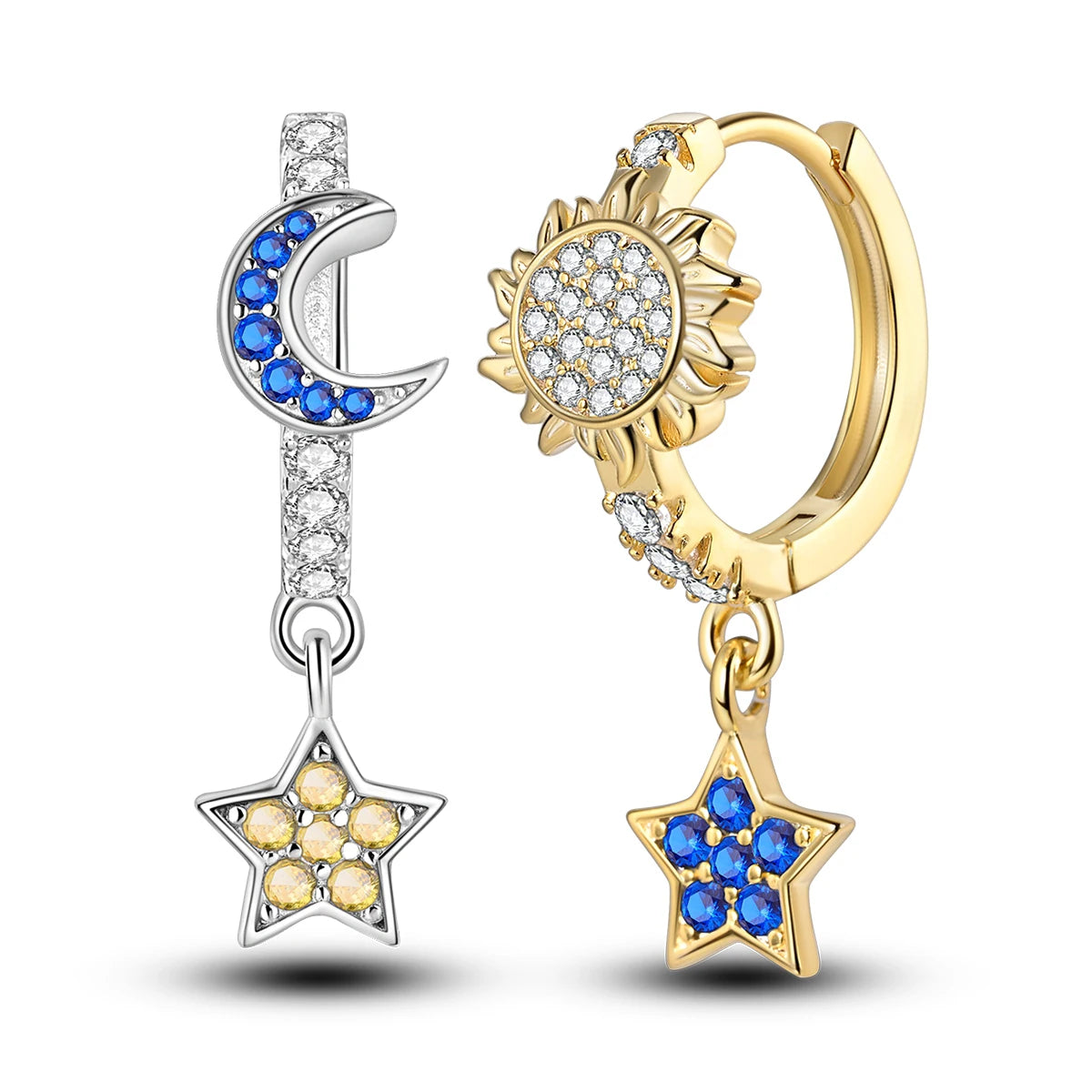 Boucle d'oreille Créole en Argent 925 pour Femme, Or Rose, Jaune, Pendientes Originales, Bijoux Minimalistes