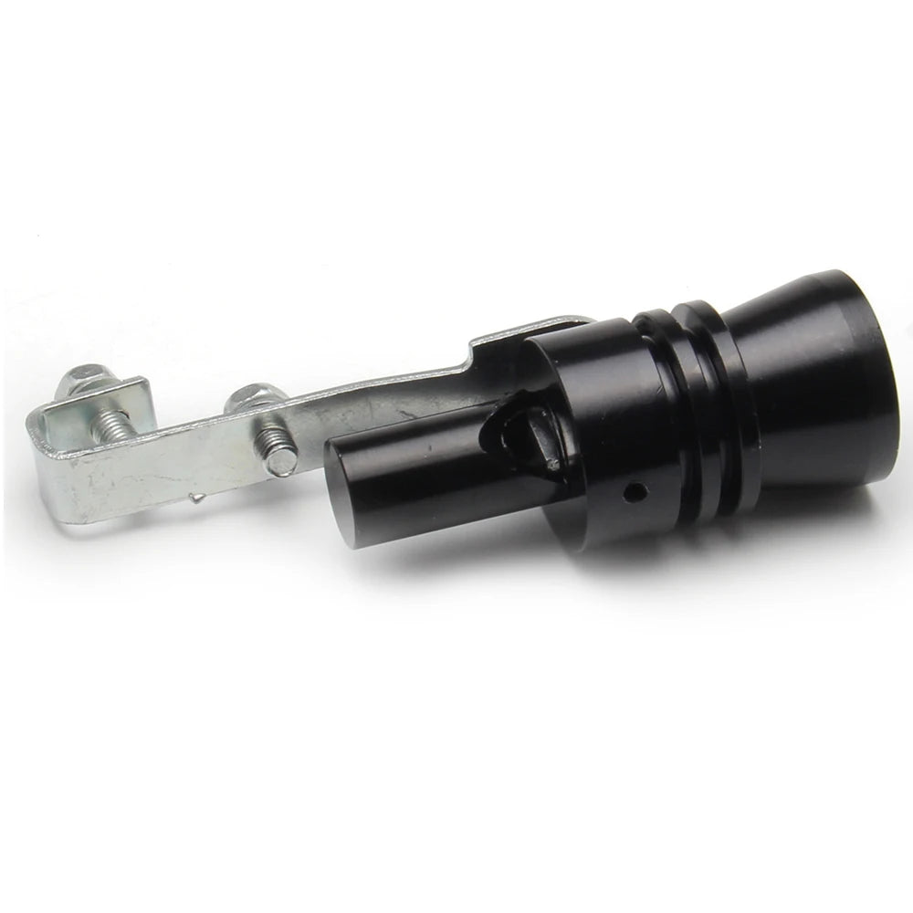 Sifflet turbo noir universel pour voiture Dispositif de modification de véhicule Simulateur de son turbo de pot d'échappement Sifflet de silencieux turbo XL