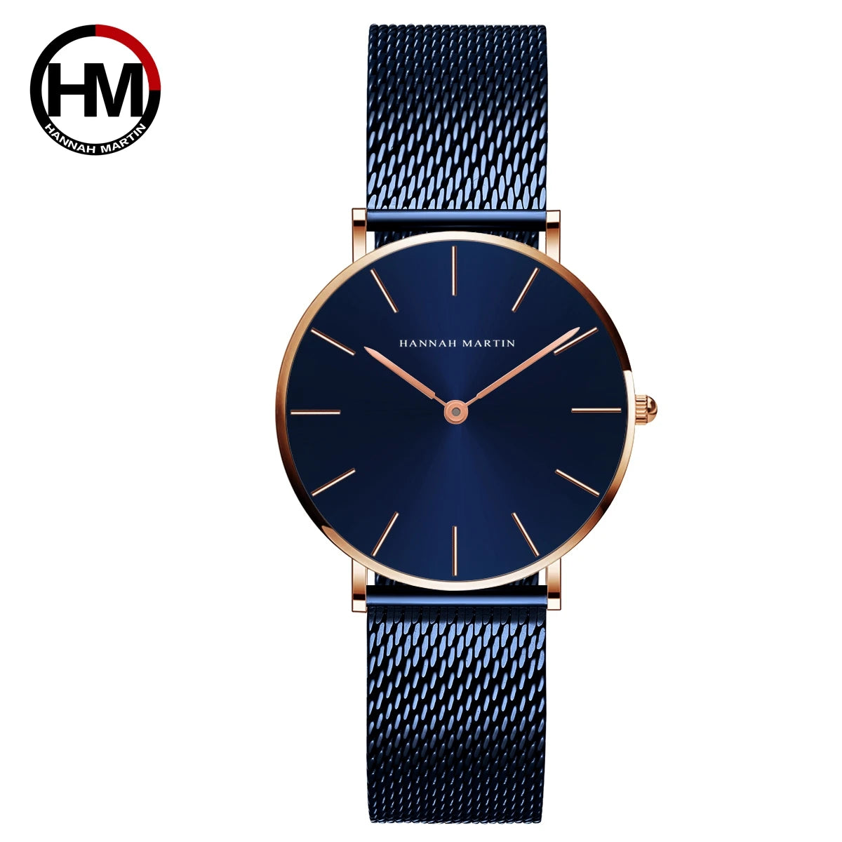 Montre Dropshipping HANNAH MARTIN Femme Qualité Supérieure Acier Inoxydable Mouvement Japonais Quartz Étanche 36mm Or Rose Complet