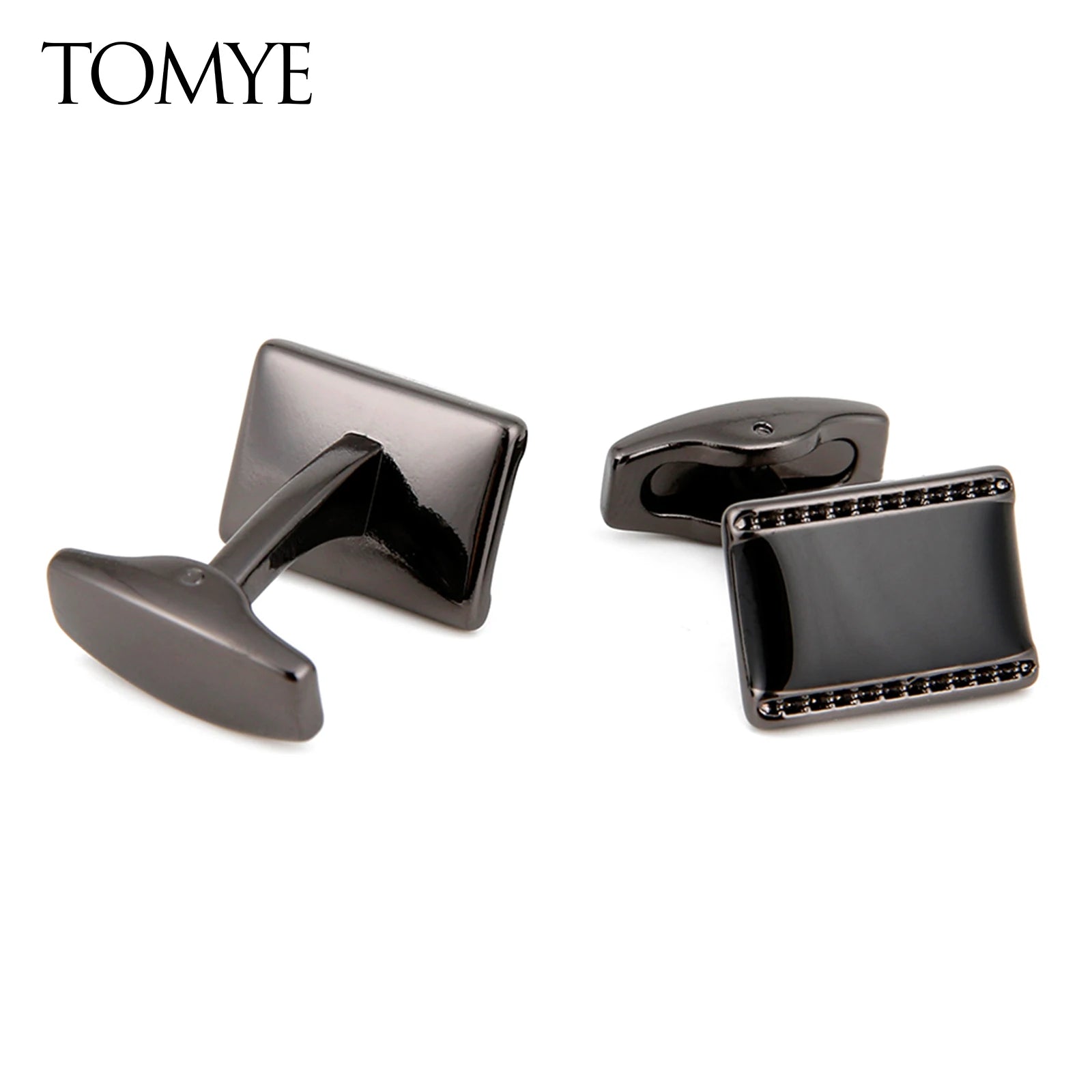 Boutons de manchette homme 2022 TOMYE XK22S055 décontractés personnalisés mode rond noir formel boutons de manchette chemises habillées cadeaux de mariage