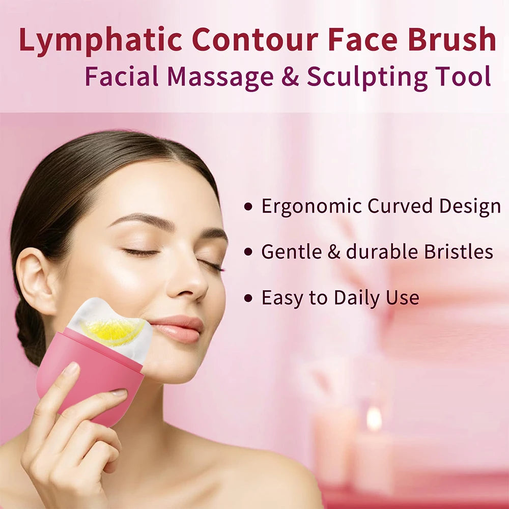 Rouleau de glace pour le visage et les yeux, moule à glace en silicone pour massage du visage, soulagement des poches, masseur facial, outils de soin de la peau, été
