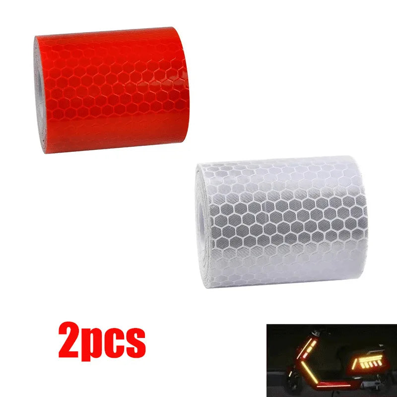 1-4 bandes réfléchissantes pour voiture Avertissement de sécurité 5cm*100cm Autocollant décoratif pour voiture Film de protection réfléchissant pour auto et moto