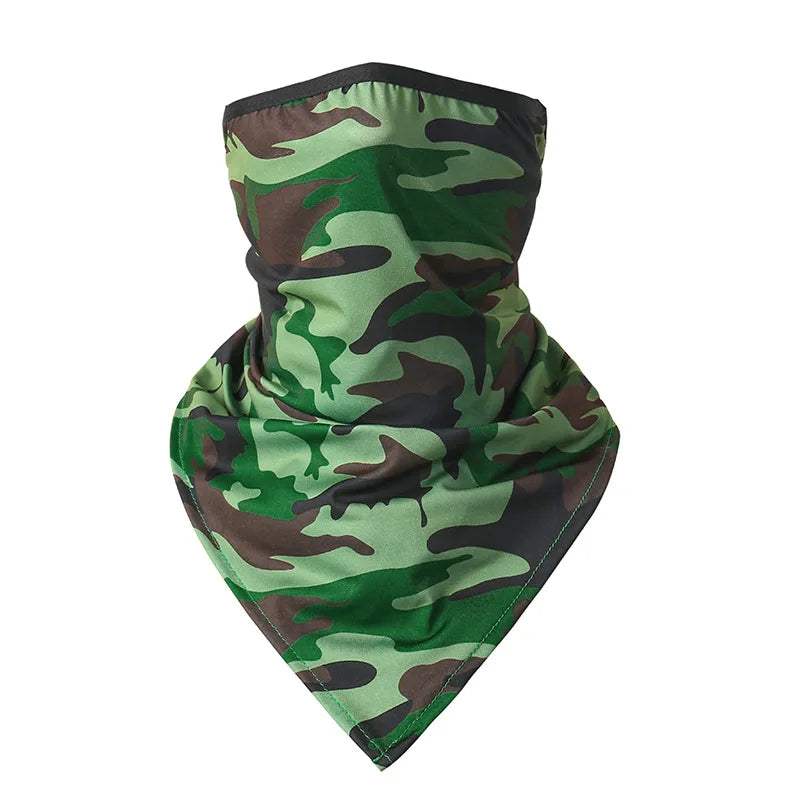 Cache-cou UV rafraîchissant pour l'été, masque de protection solaire avec boucles d'oreilles pour le cyclisme, la randonnée, les sports de plein air, séchage rapide, bandana respirant