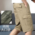 Shorts cargo homme, pantacourt, poche zippée, short d'été en coton, jogger d'escalade, taille élastique, vêtements de sport