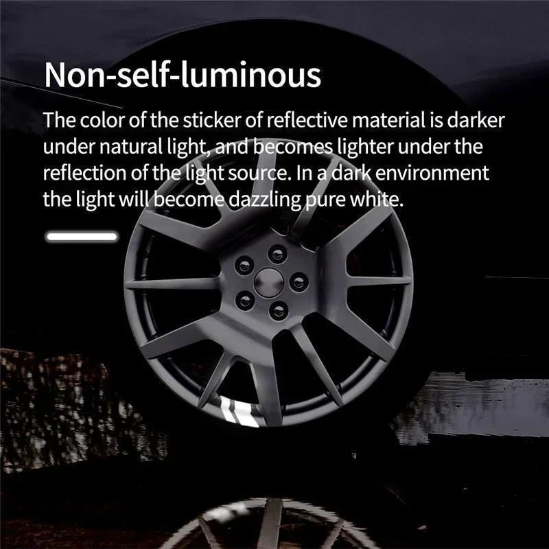 6Pcs/set Car Sticker Car Wheel Rim Reflective Sticker Decorative Stickers Warning Stickers Car Accessories  accesorios para auto