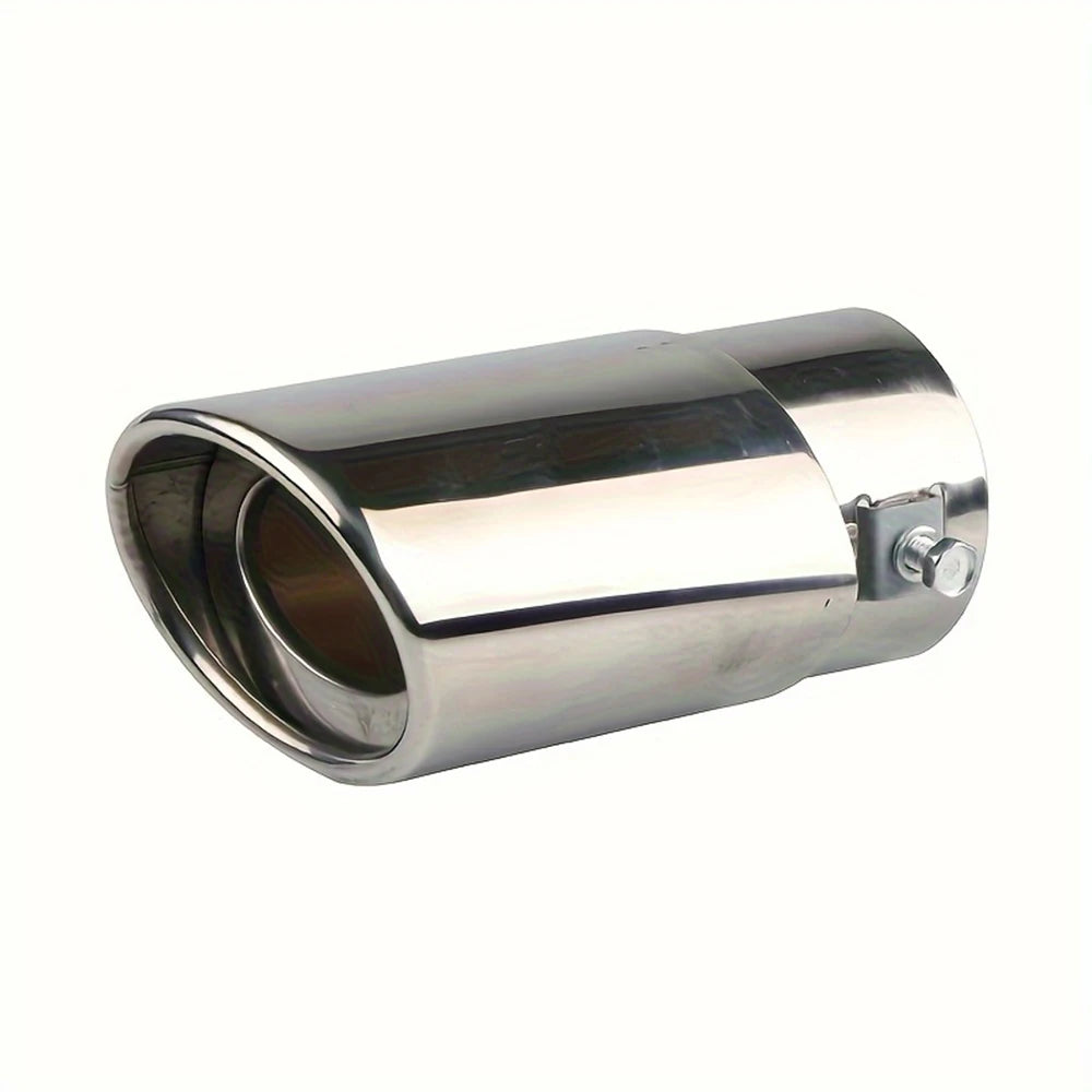 Embout de silencieux d'échappement de voiture en alliage d'aluminium, gorge arrière, pot d'échappement, tuyau d'échappement argenté, accessoires de modification de voiture.