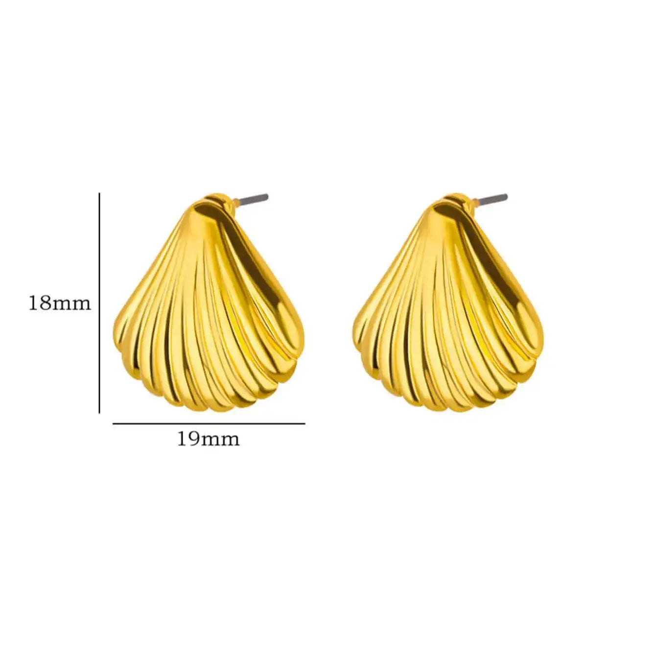 Stainless Steel Starfish Shell Stud Earrings for Women Minimalist Gold Color Aesthetic Wedding Earring Summer Beach Jewelry Gift