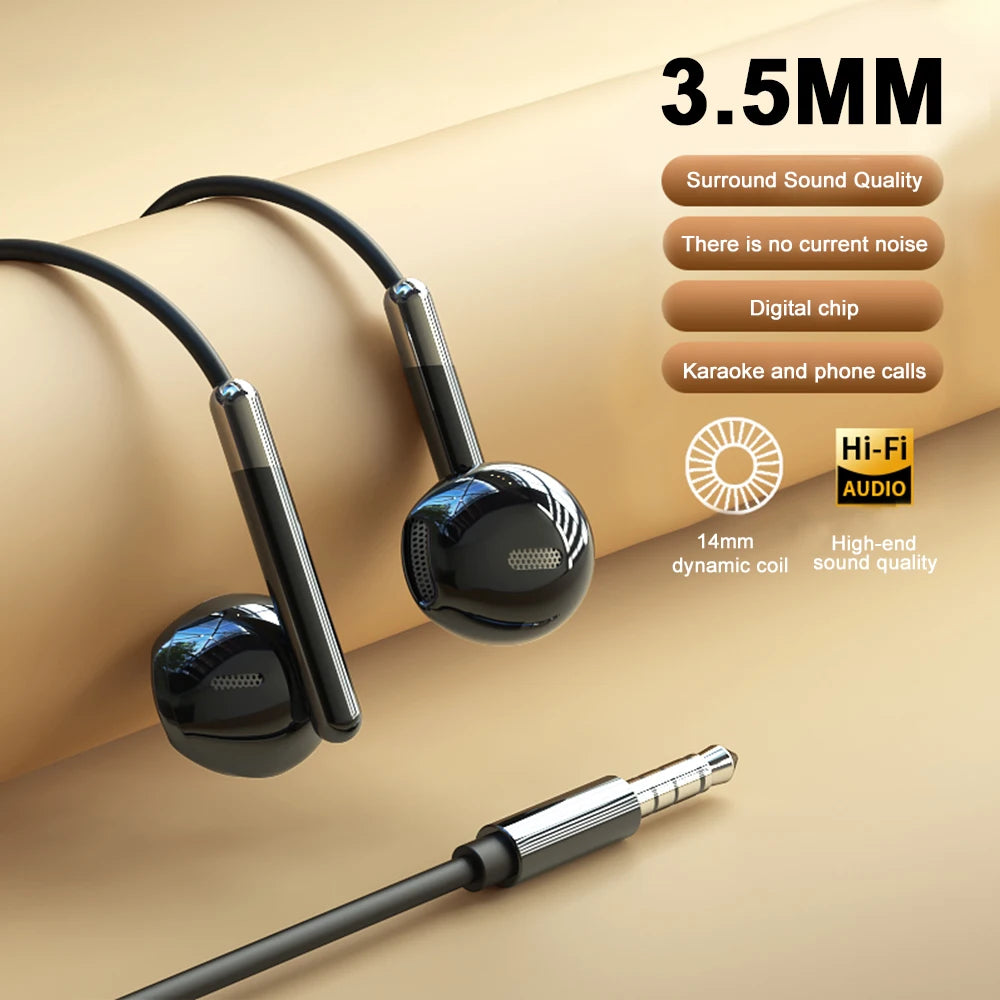 Écouteurs filaires Type C Son surround stéréo HiFi Écouteurs 3,5 mm Casque de musique USB C pour Samsung Galaxy S24 S23 S22 iPhone 16