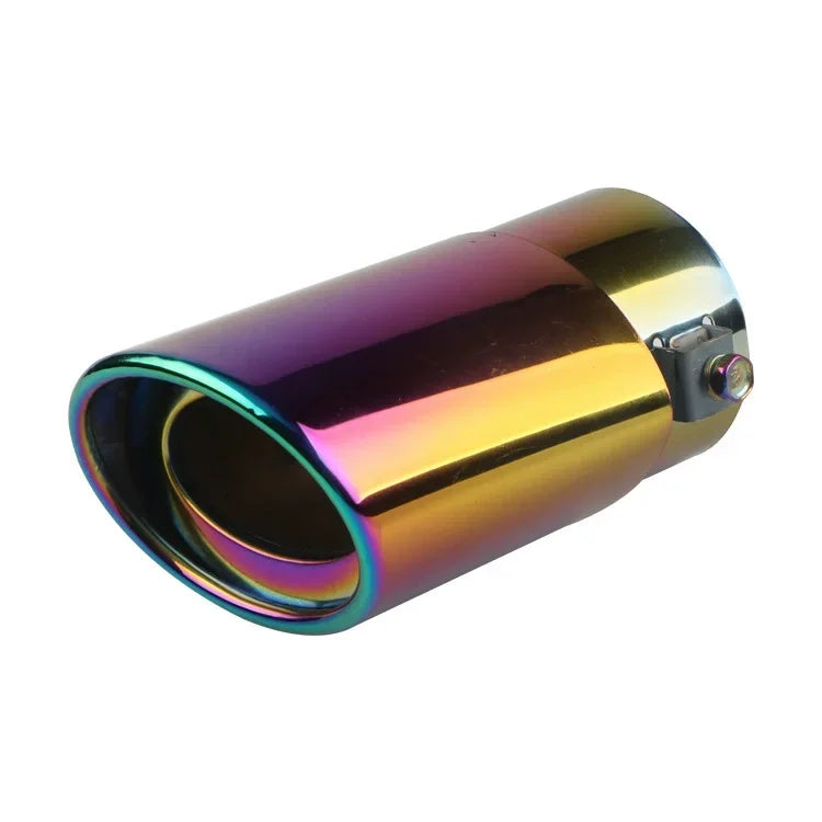 Embout d'échappement rond universel chromé pour voiture, embout de silencieux rond arrière, tuyau d'échappement de voiture, silencieux en acier inoxydable