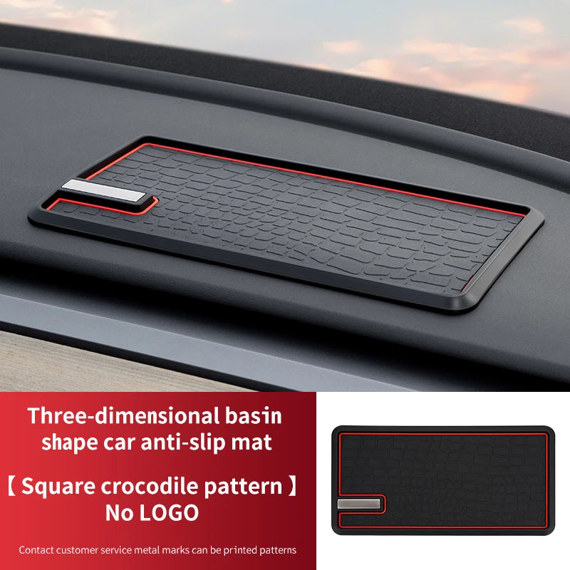 Tapis Antidérapant de Voiture pour Tableau de Bord, Support Téléphone et Ornements Résistant aux Hautes Températures, Accessoires Intérieurs
