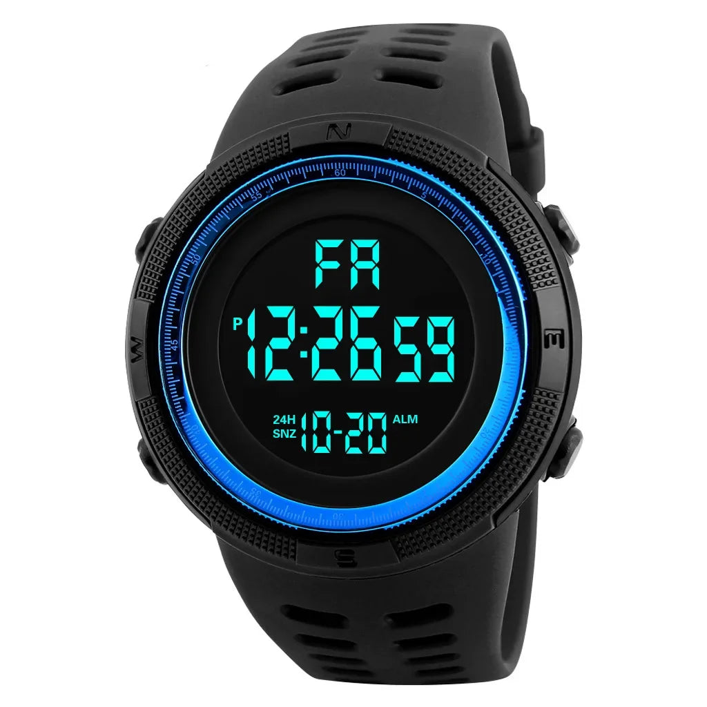 YIKAZE Y01 Montre-bracelet de sport militaire multifonction pour homme, montres numériques étanches, horloge électronique pour étudiant