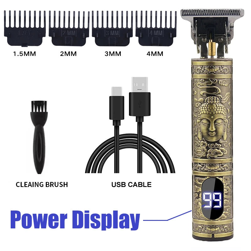 Tondeuse à cheveux Portable T9 Vintage, tondeuse à cheveux, charge rapide USB, rasoir de barbier, tondeuse à cheveux sans fil pour hommes