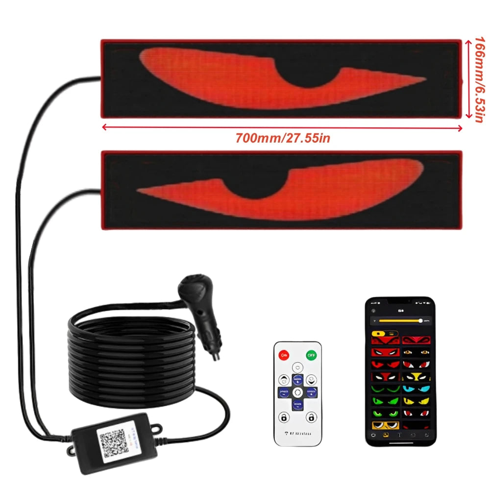 Écran Flexible LED Pare-Brise Voiture Yeux LED Matrice Pixel Panneau d'Affichage Yeux Maléfiques Écran LED Pour Le Pare-Brise de Voiture