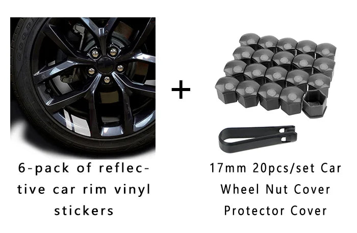 19/17mm 20pcs/set Car Wheel Nut Caps Protection Covers Caps Anti-Rust Auto Hub Screw Cover Car Tyre Nut Bolt Exterior Decoration