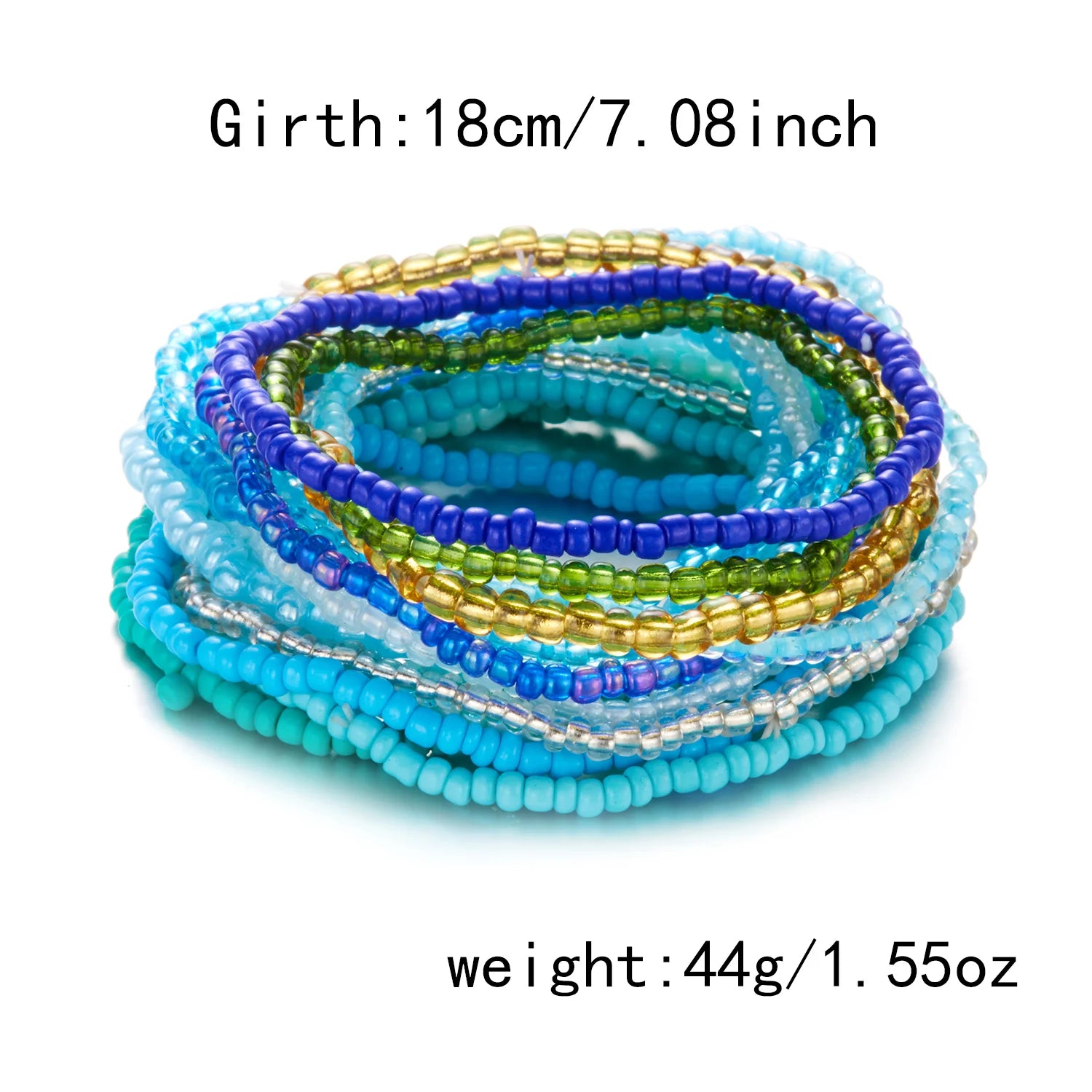 16/20 pièces/ensemble Bracelets de perles de riz colorées bohèmes pour femmes Style plage d'été Bracelet perlé Filles Bijoux de voyage vacances