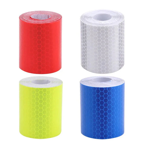 1-4pcs Car Reflective Tape Safety Warning 5cm*100cm  Car Decoration Sticker Reflector Protective Tape Strip Film Auto Motorcycle
