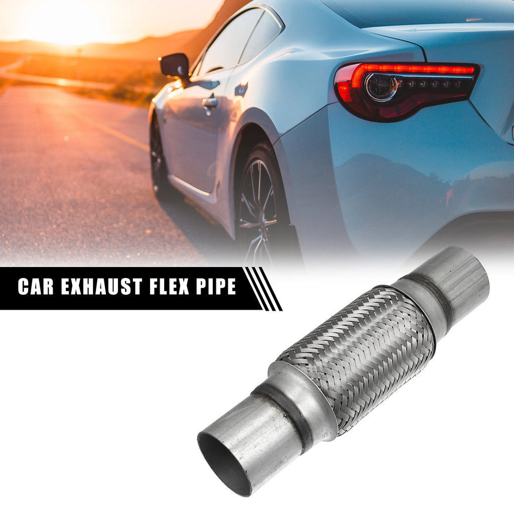 UXCELL 51x55x252mm 51x57x150mm 58x63x250mm Connecteur de tuyau de silencieux flexible télescopique en acier inoxydable pour pot d'échappement de voiture
