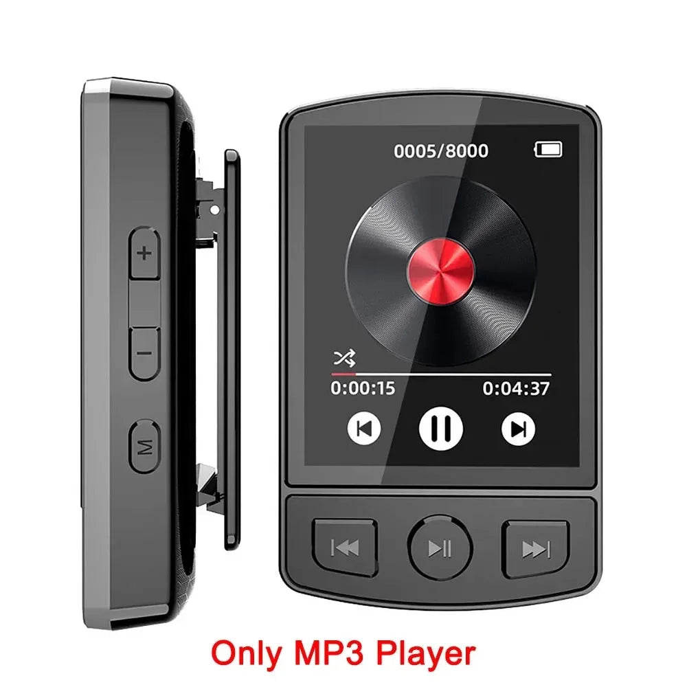 Lecteur MP3 Portable Clip Sport Walkman Lecteur Audio HiFi Bluetooth Adaptateur Audio FM Walkman Étudiant Écran 1,8 Pouces