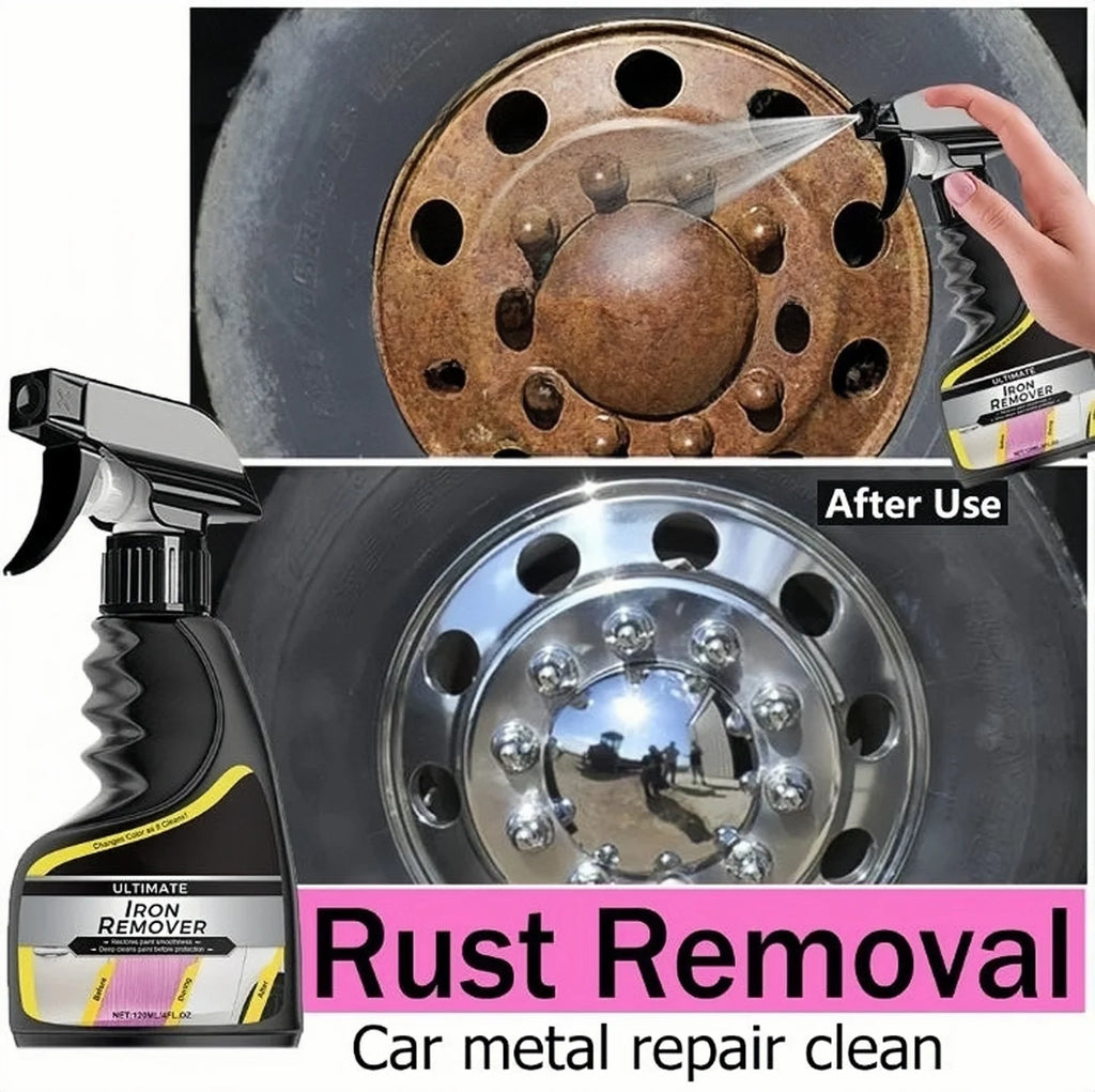 Rust Remover Spray Multi-Purpose Paint Rust Inhibitor Derusting Spray Car Rust Removal for Wheel HubChrome Paint care tool
