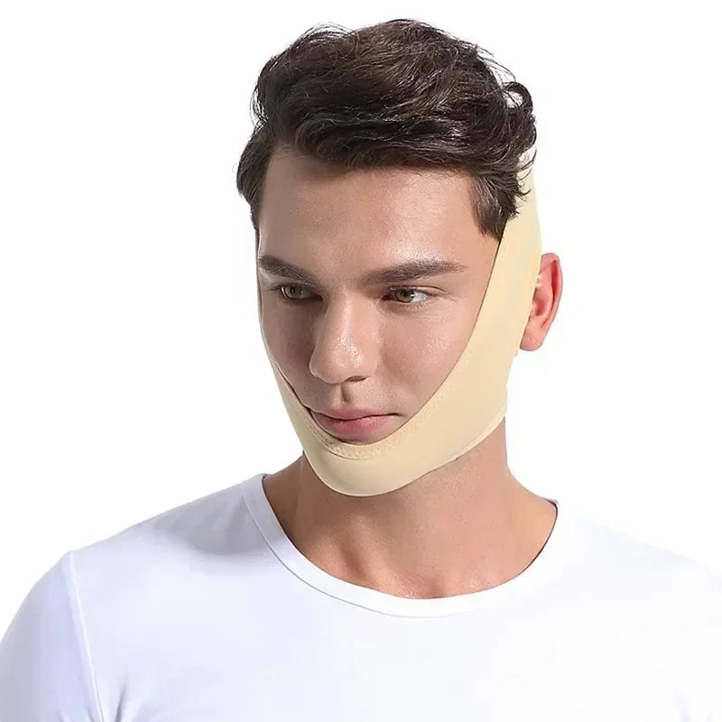 Masque Amincissant Visage Bandeau de Soin de la Peau Façonne, Soulève, Réduit le Double Menton, pour Hommes et Femmes