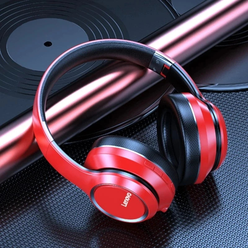 Écouteurs Bluetooth supra-auriculaires pliables Lenovo HD200 Casque sans fil pour ordinateur Réduction du bruit Stéréo HIFI Casque de jeu
