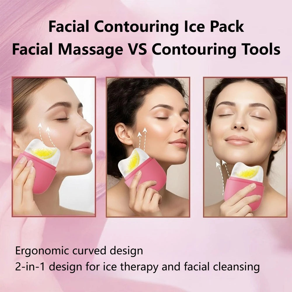 Rouleau de glace pour le visage et les yeux, moule à glace en silicone pour massage du visage, soulagement des poches, masseur facial, outils de soin de la peau, été