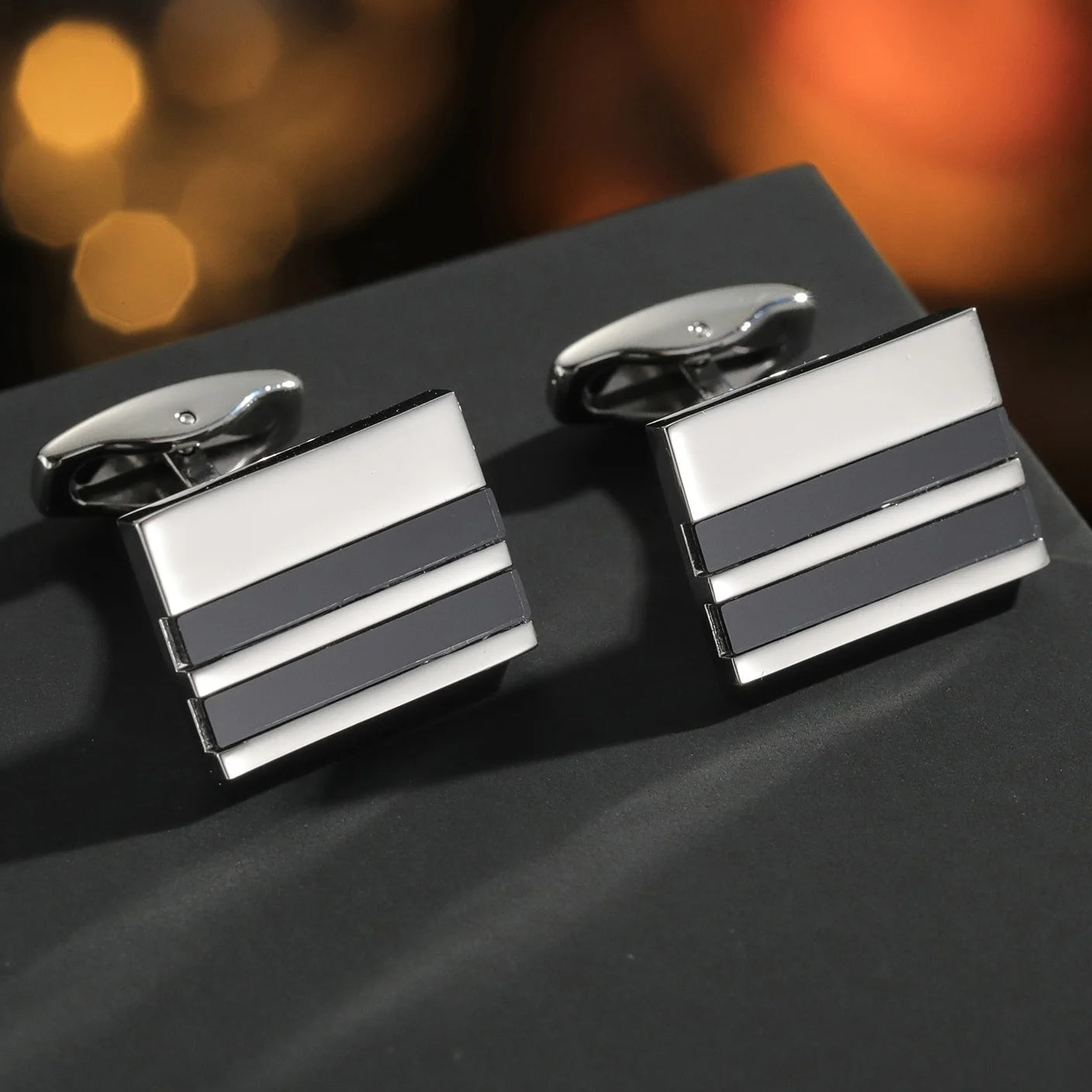 Nouveaux Boutons de Manchette Pour Hommes Carrés Ronds Chemise d'Affaires Boutons de Manchette Cadeaux pour Invités de Mariage Meilleur Cadeau pour Mari Bijoux