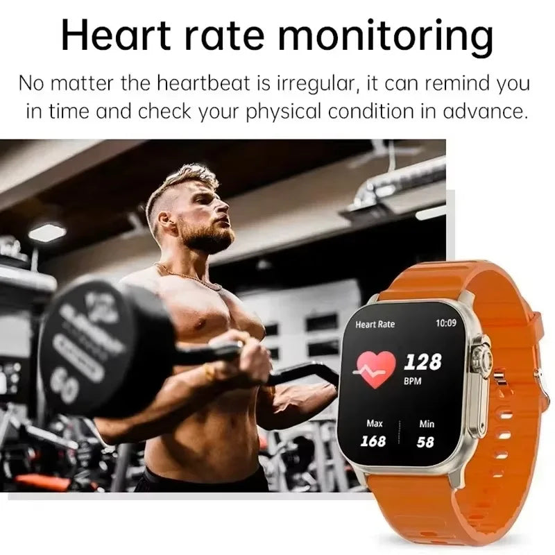 Nouvelle Montre Connectée Homme 49mm Série 8 Écran AMOLED 2.3" NFC Boussole Étanche Pour Apple Watch IWO Ultra 8 Montres Intelligentes 2025 Android