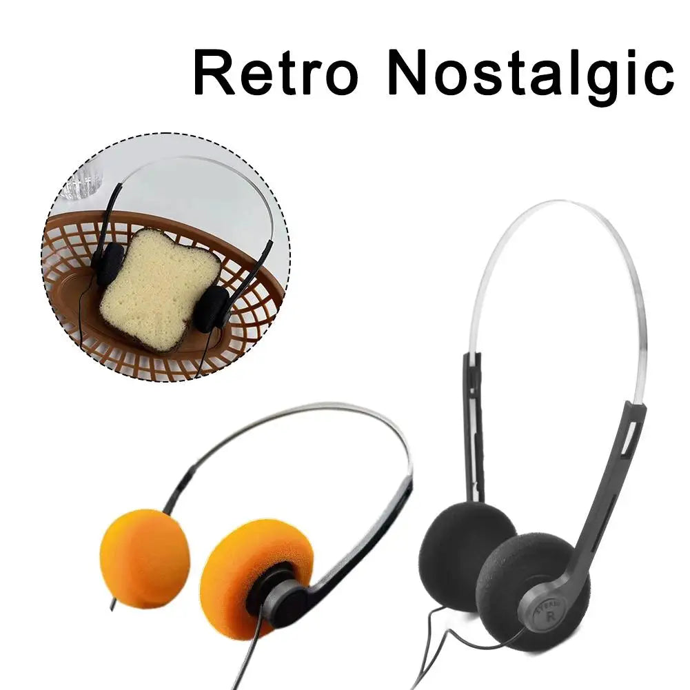Casque audio à armature métallique Mp3 baladeur Rétro Portable Filaire Petit Casque Sport Mode Accessoire photo