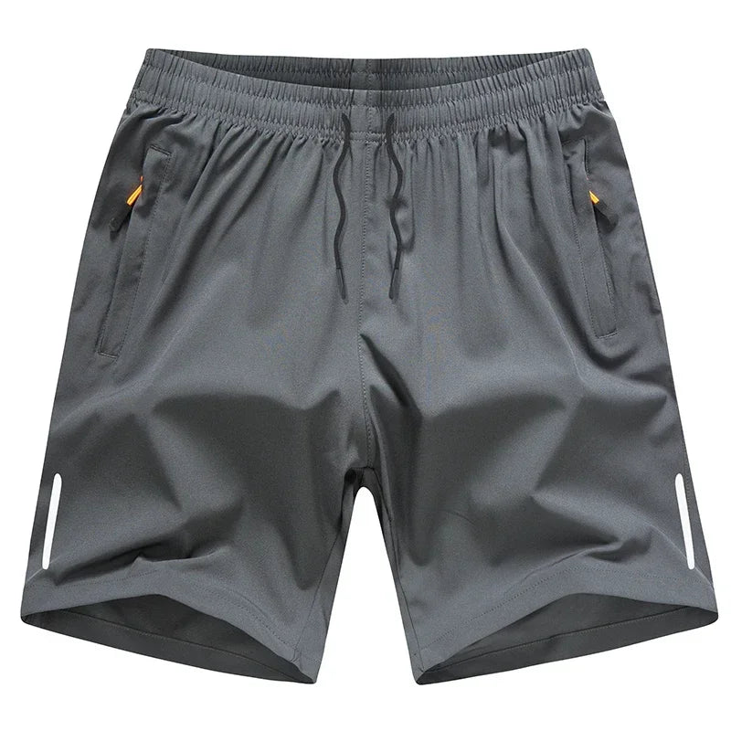Short de sport homme été, pantalon de plage en soie glacée, décontracté, ample, fin, pour le basketball, la course, la gym, séchage rapide, absorbant l'humidité