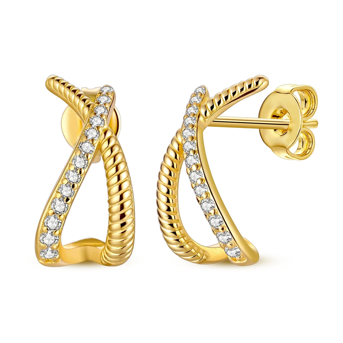 Boucle d'oreille Créole en Argent 925 pour Femme, Or Rose, Jaune, Pendientes Originales, Bijoux Minimalistes
