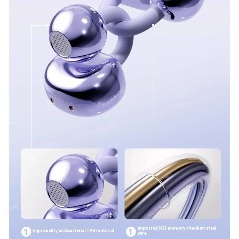 Écouteurs intra-auriculaires à clipser sans fil Bluetooth Qualité sonore longue autonomie Parfaits pour le sport Casque avec microphone