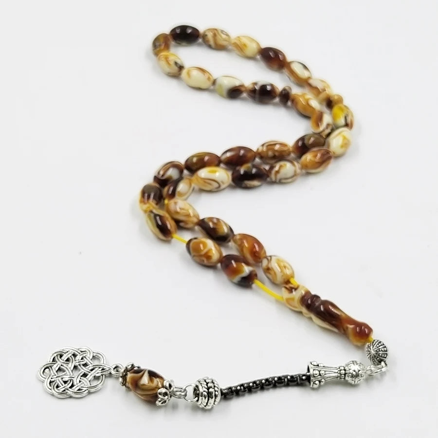 Tasbih Mistak yellow Resin Muslim misbaha bracelet 33 prayer beads Turkish accessories arabic fashion product