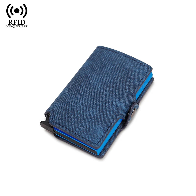 Porte-cartes en cuir RFID pour femmes, couleur unie, vintage, court, avec fermoir, pour dames et jeunes filles, rose, pochette