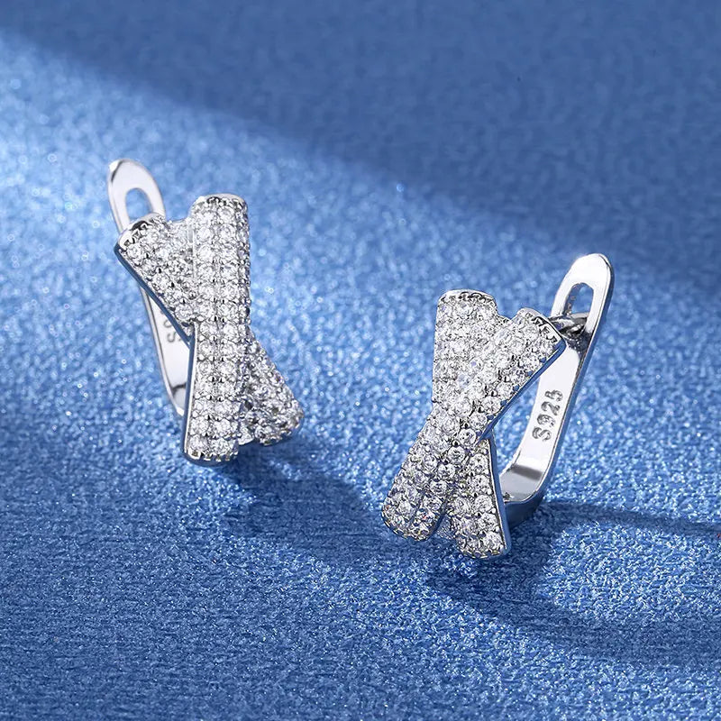 Boucles d'oreilles en argent sterling 925 Bijoux de haute qualité Rétro Motif simple Zircon violet blanc Boucles d'oreilles Meilleures ventes