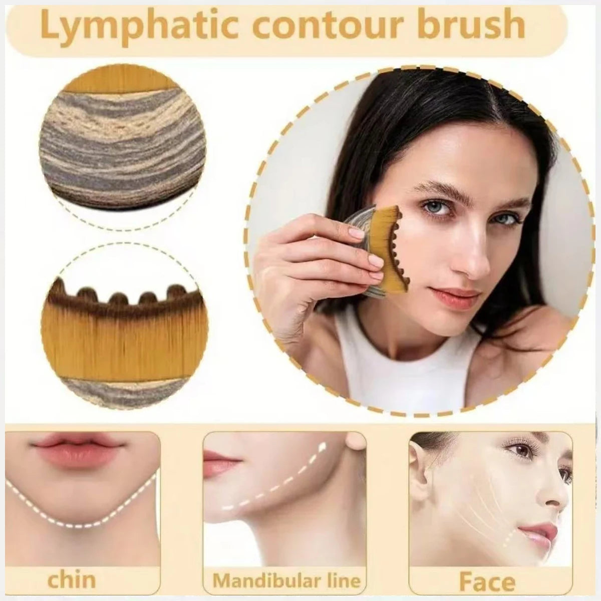 1 Lymphatic Shaping Facial and Body Massage Brush - a Lymphatic Drainage Massager for Shaping Facial, Chin, and Jaw Lines. Ergonomically Designed to Fit the Skin Precisely, It Relieves Fatigue. Comes with a Storage Box. Featu