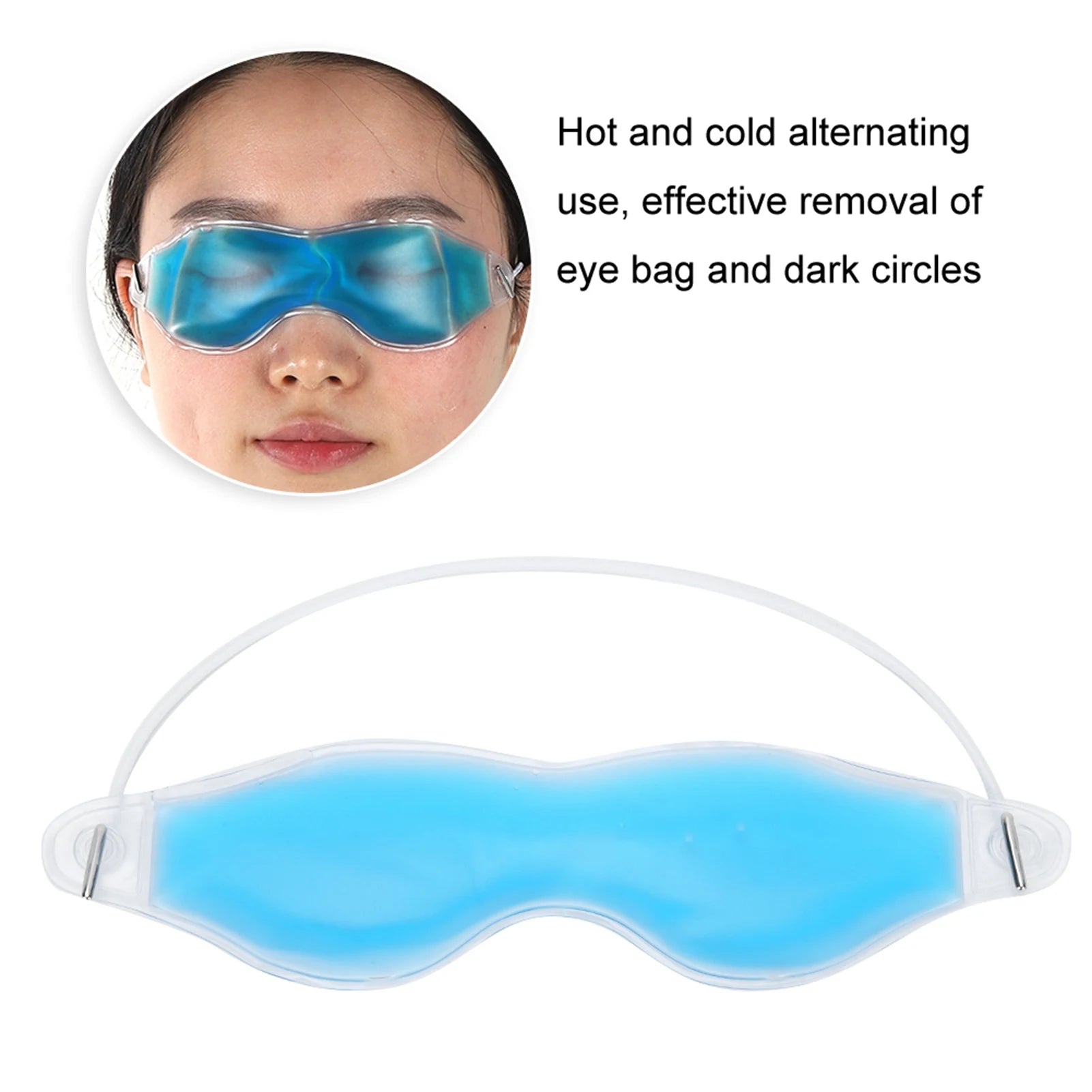 Masque oculaire rafraîchissant au gel, compresses de thérapie par la glace, lunettes de sommeil, patch de spa, gel apaisant pour masque de confort, démaquillant pour les cernes