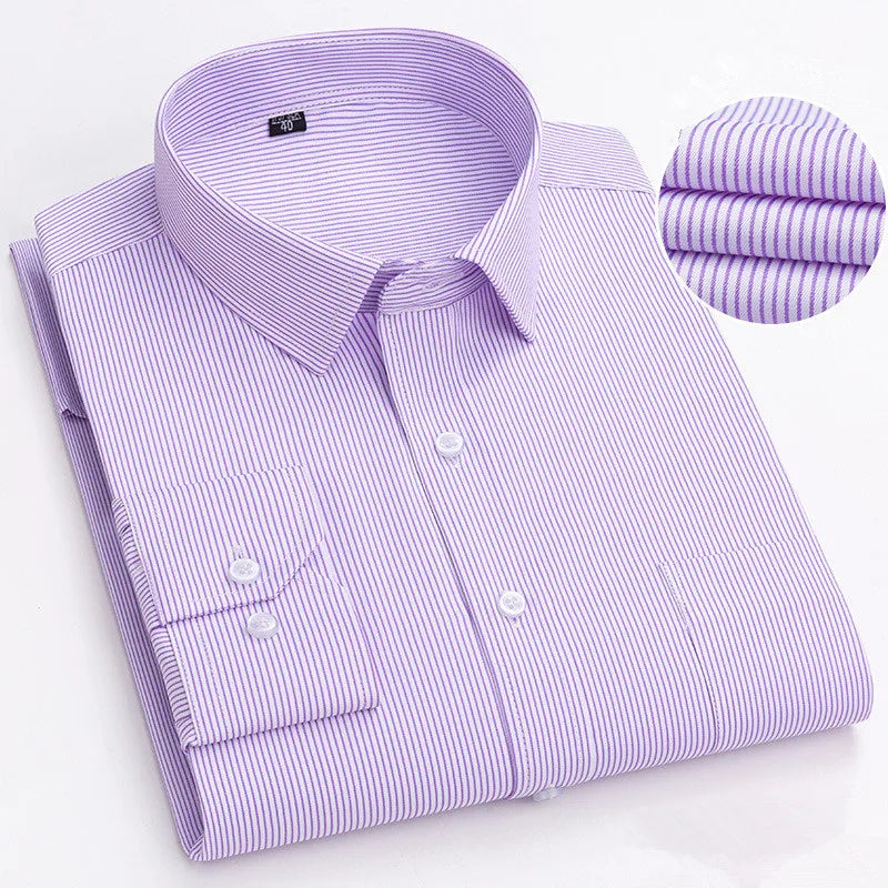 BAMBOOPLE Chemises à manches longues décontractées pour hommes, imprimé tendance, coupe standard, boutonnées, douces, pour homme, bureau, affaires, nouveau choix AE