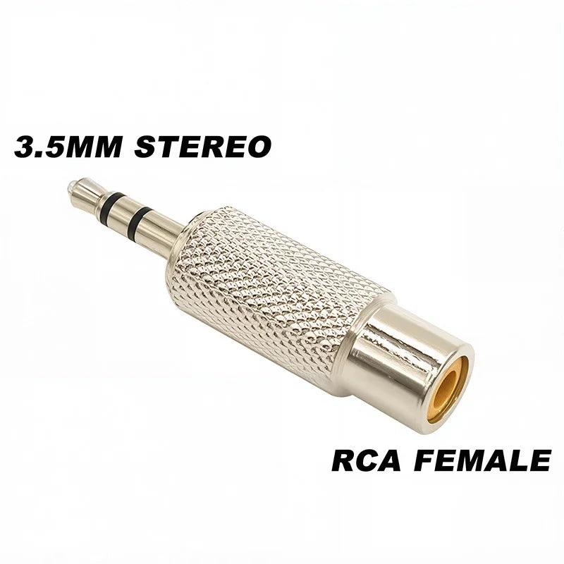 5 Pcs Adaptateur Audio Mono Stéréo 6,5/6,35 mm Interconnexion TS Fiche Mâle 1/8" 1/4" vers Connecteur Femelle RCA Convertisseur Haut-parleur