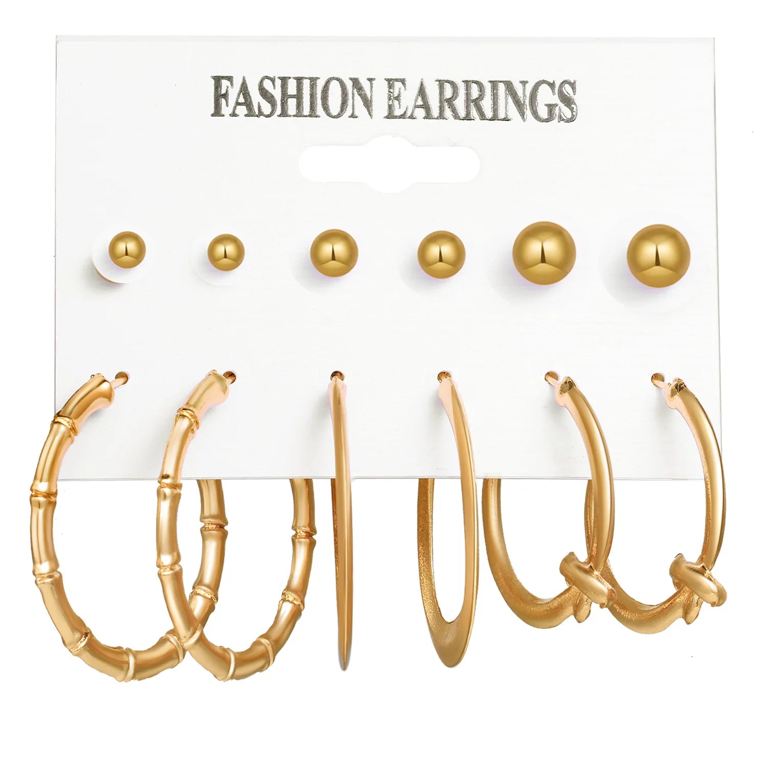 LATS Grand ensemble de boucles d'oreilles créoles bohèmes pour femmes, couleur or, style bohème, vintage, perle, boucles d'oreilles carrées, clous d'oreilles cœur en zircon, bijoux
