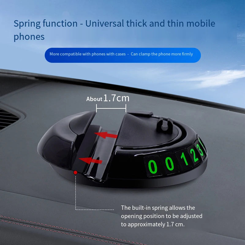 Tapis de tableau de bord antidérapant 2 en 1 avec support de téléphone rotatif à 360 degrés, support de téléphone de voiture, tapis adhésif antidérapant pour voiture
