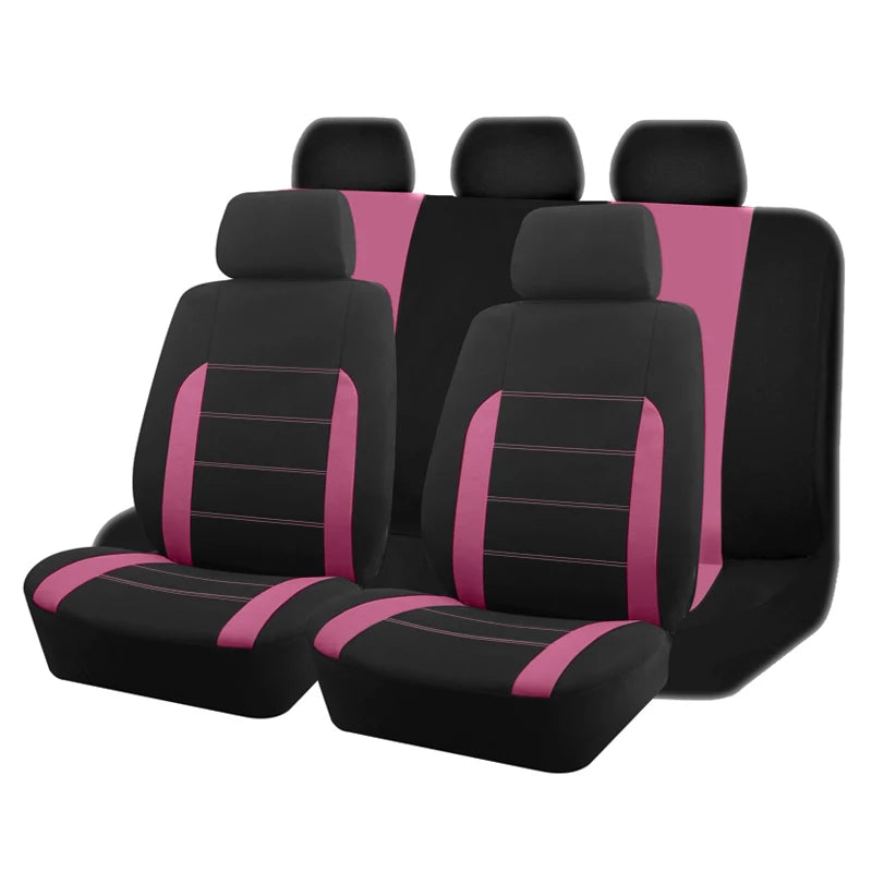 AUTO PLUS Housses de siège de voiture Taille universelle Adaptées à la plupart des voitures, SUV, camions, camionnettes Accessoires de voiture Housses de siège intérieures pour voiture Ensemble complet