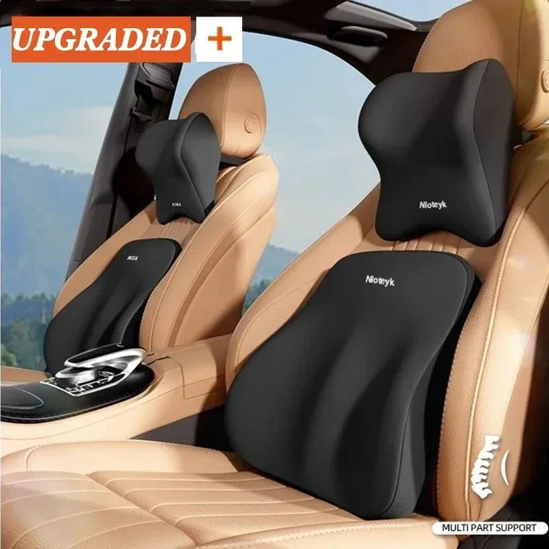Memory Foam Car Universal Headrest Lumbar Cushion Back Cushion Lumbar Pillow Car Comfort Neck Pillow General Accessories Amagi