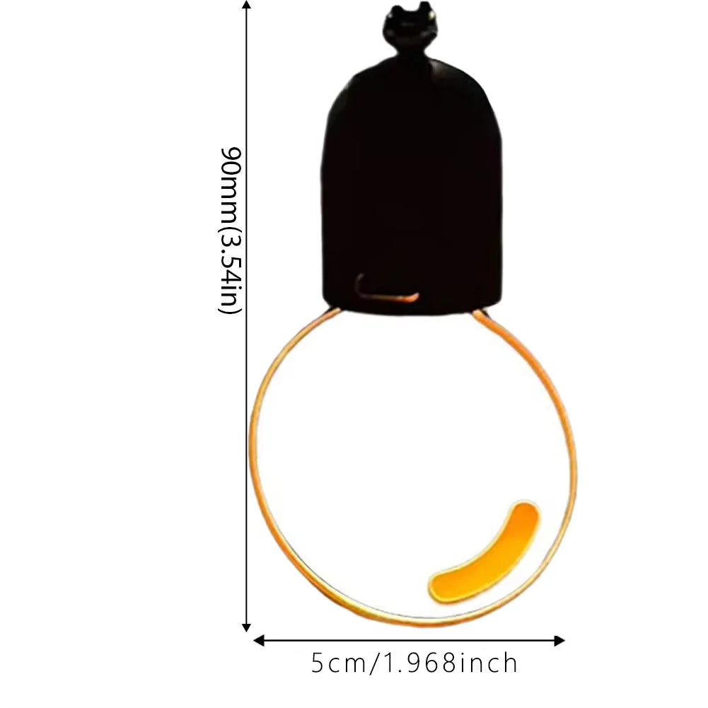 Car Hanging Ornament Interior Ambient Lighting Retro Small Bulb LED 2 Light Modes For Long Trips Daily Use Auto Decor Accessory
